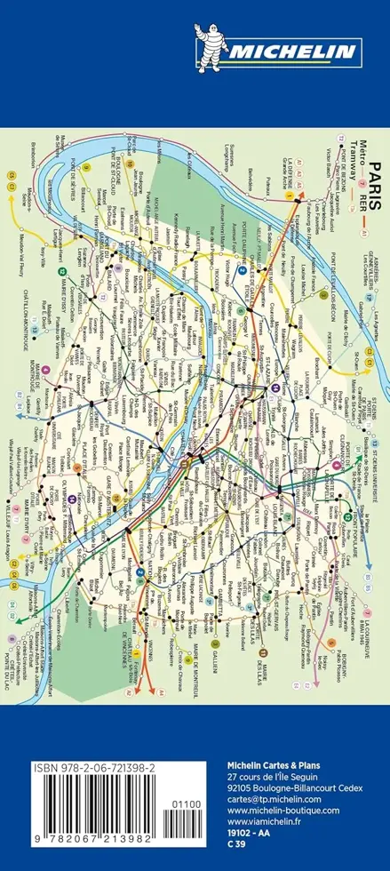 Stadsplattegrond 102 Parijs