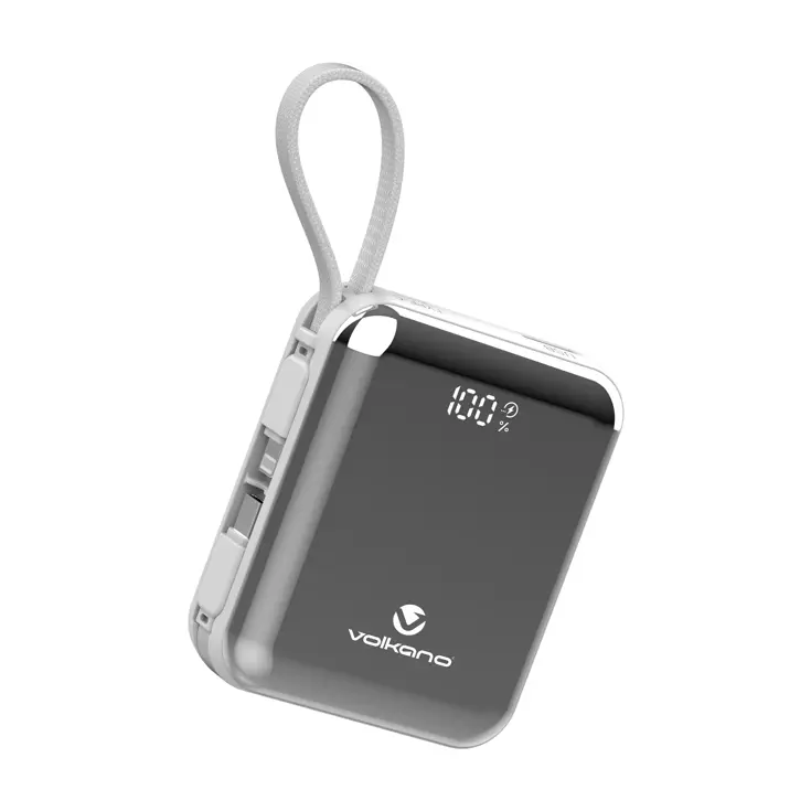 Powerbank 10.000 mAh met ingebouwde kabels