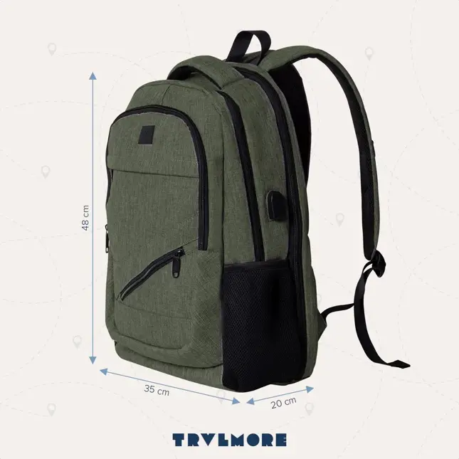 TRVLMORE Rugtas - 36L - 17 Inch
