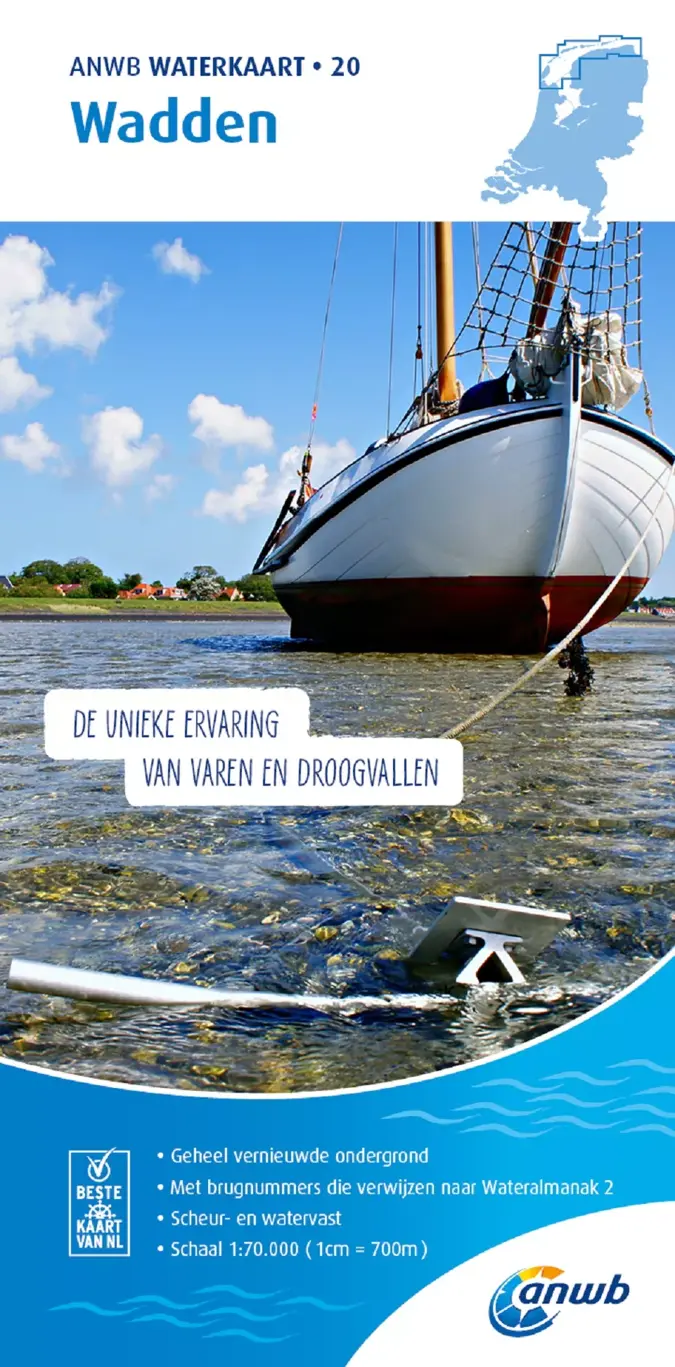 ANWB Waterkaart 20 - Wadden