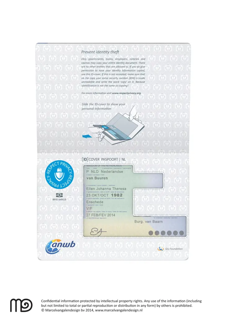 RFID cover Paspoort - ANWB