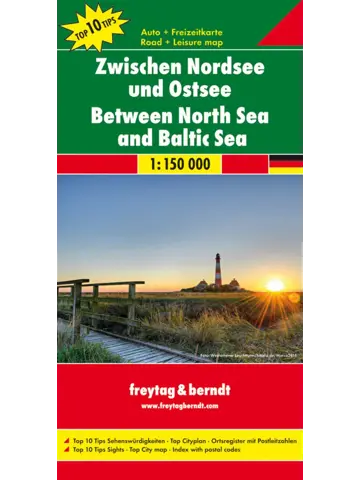 Wegenkaart Tussen Noordzee En Oostzee
