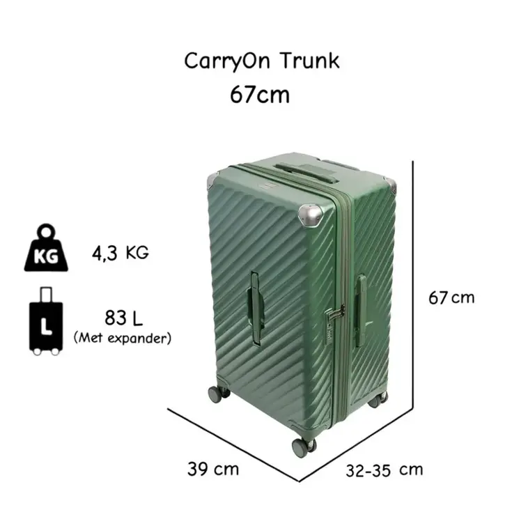 Trunk 67cm harde Middenmaat koffer 83 liter