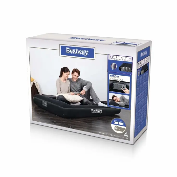 Luchtbed - Bestway - 2P - 137x191 cm + pomp