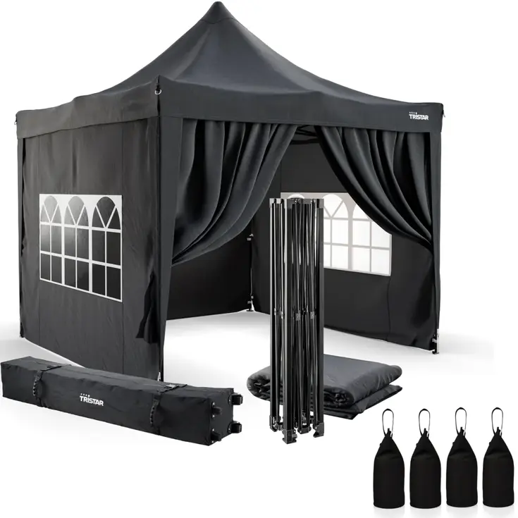 Partytent 3x3m - PT-7810 -  Premium - Antraciet