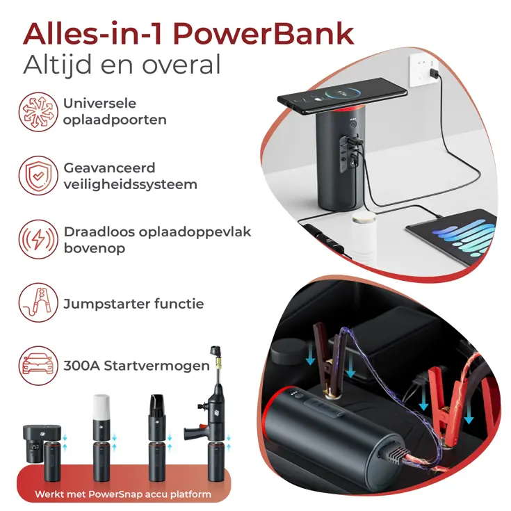 PowerSnap 12V Jumpstarter 300A & Powerbank
