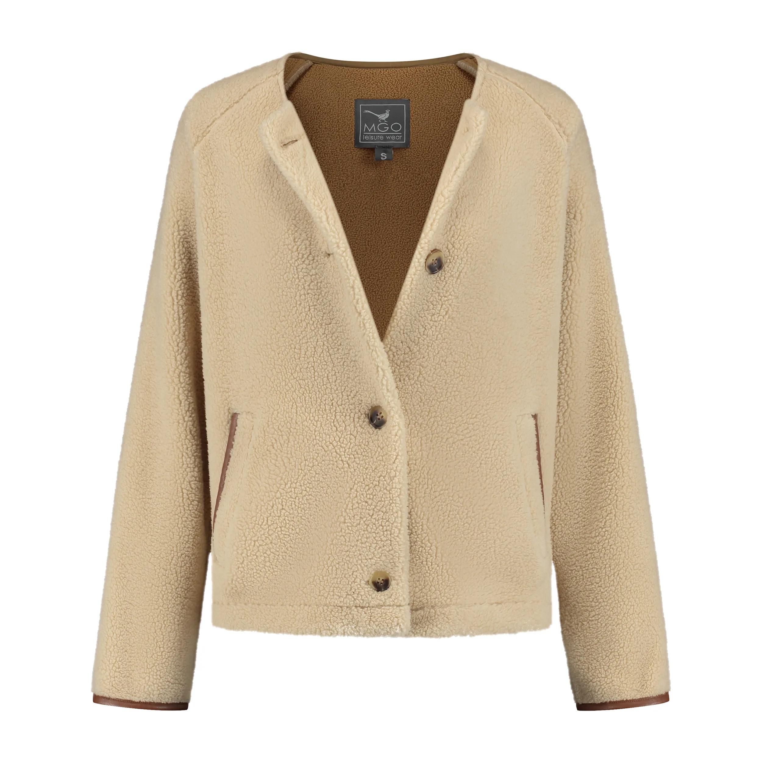 Mgo Laura  Dames vest  No Collar  Zand