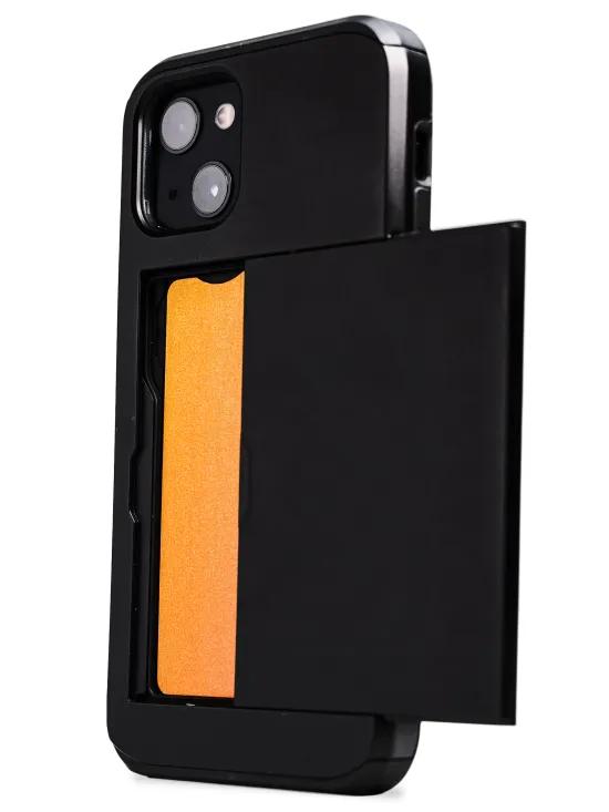 R2B  iPhone 15 Plus Hoesje met pasjeshouder  Zwart main product image