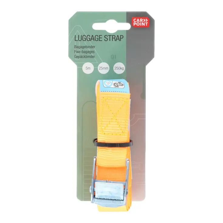 Universele bagagebinder 5m x 25mm met klemsluiting