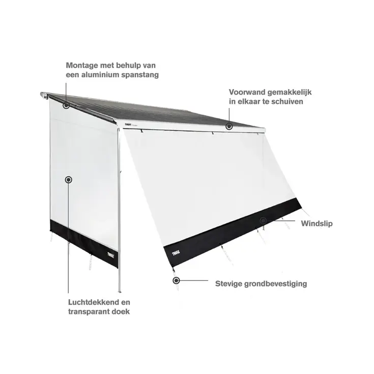 sun blocker G2 voorwand 2,40x1,70m