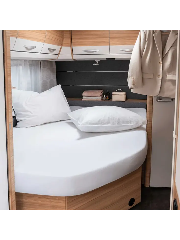 Jersey hoeslaken Frans bed rechts