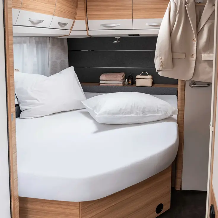 Jersey hoeslaken Frans bed rechts