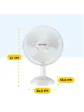 Tafelventilator 30 cm - 3 snelheden - 40 Watt