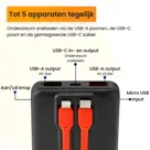 R2B Powerbank 10000 mAh met Ingebouwde Kabels