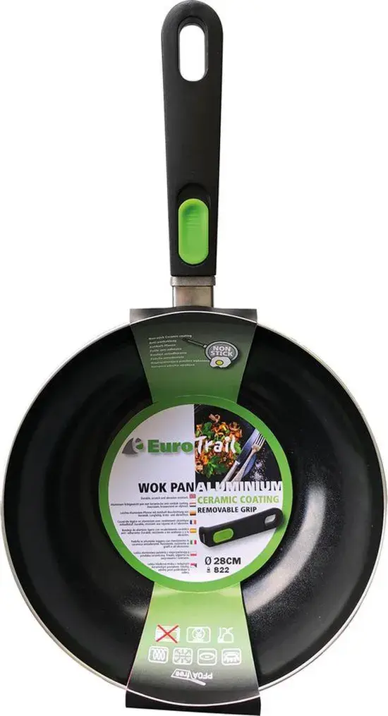 Eurotrail Wokpan Ø 28cm Zwart