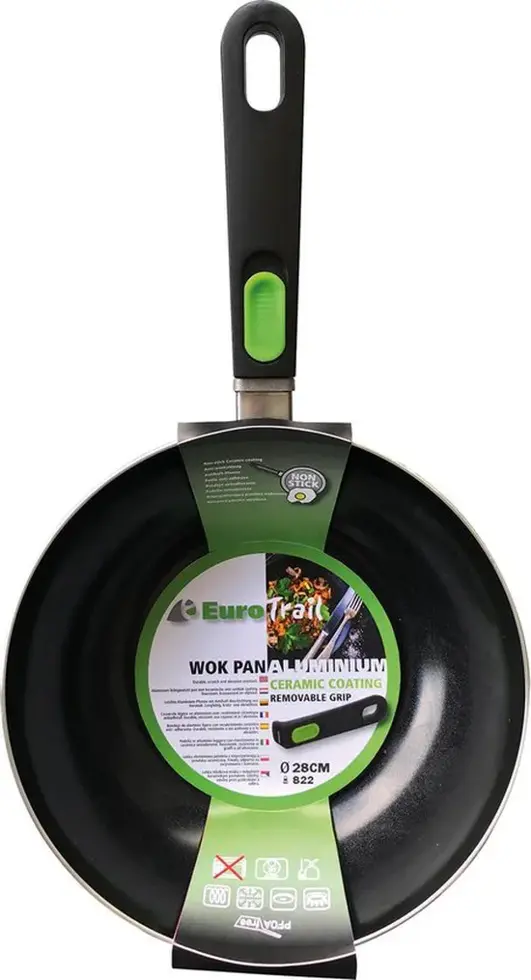 Eurotrail Wokpan Ø 28cm Zwart