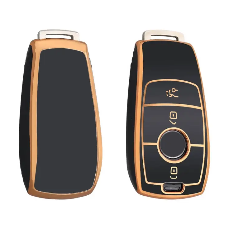TPU Sleutelhoesje voor Mercedes goud B3