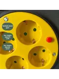 Kabelhaspel Pro 4‑voudig 10 m met randaarde