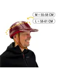 Vizorz SwitchCap fietshelm - Woolly cherry cap