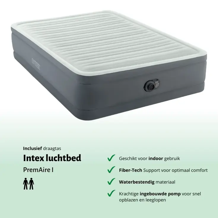 Luchtbed - Intex - 2P 152x203 + Pomp