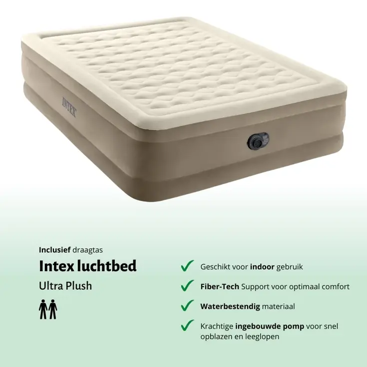 Luchtbed - Intex - 2P - 152x203 + Pomp