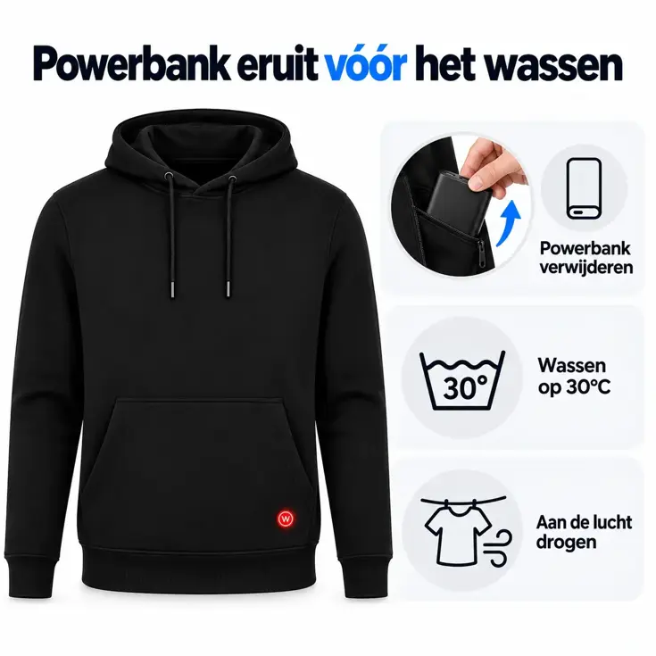 Infrarood Verwarmde Hoodie - Heren