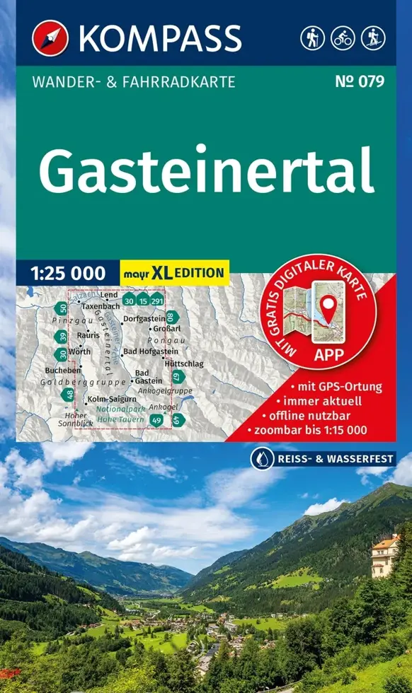 Wandelkaart WK079 Gasteiner Tal