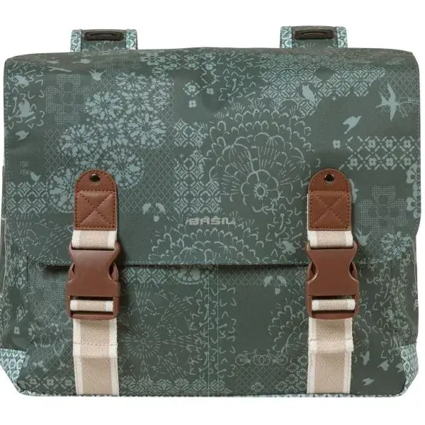 Basil fietstas dubbel Boheme forest green 35L