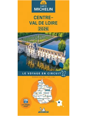 Michelin wegenkaart 518 Centre-Val de Loire 2026
