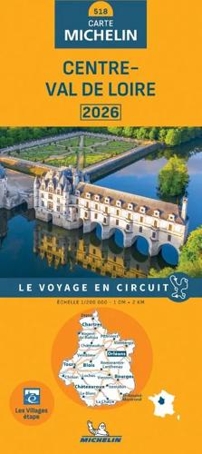 Michelin wegenkaart 518 Centre-Val de Loire 2026