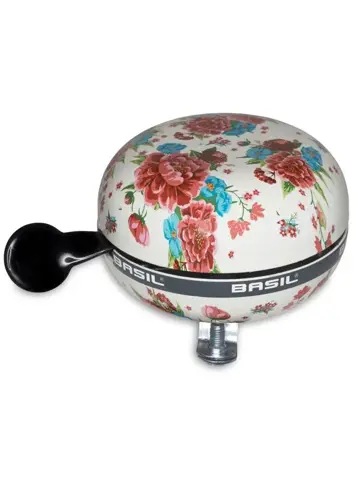 Basil Fietsbel Bloom 80 Mm - Wit Met Bloemen