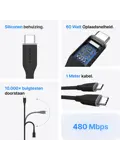 Connect C610 - USB-C Kabel - 60W 1M