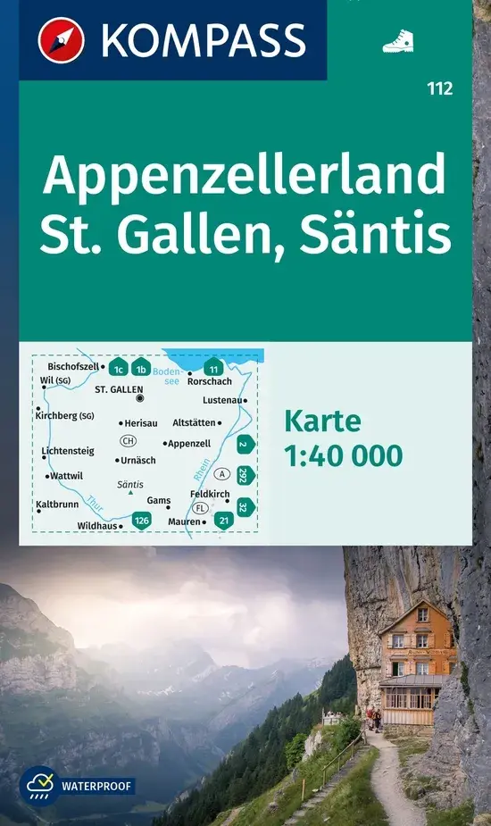 Wandelkaart WK112 Appenzellerland
