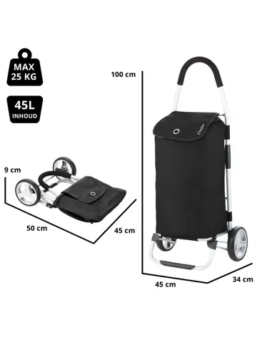Foldable Boodschappenwagen 45 liter