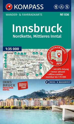 Wandelkaart WK036 Innsbruck und Umgebung