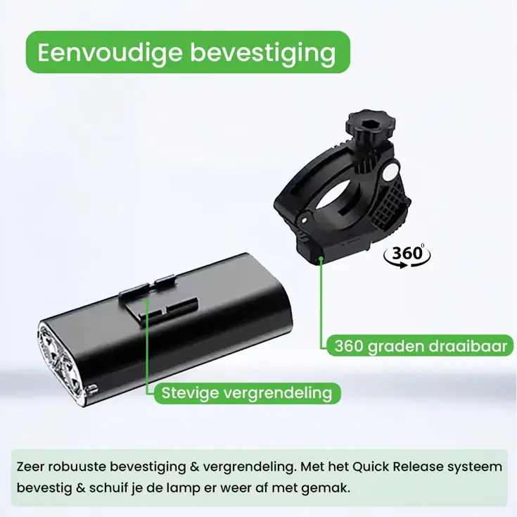 BLAZE - Fietslamp 1.000 Lumen & 5.200 Powerbank