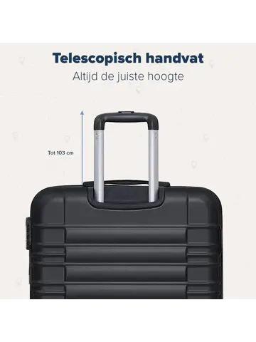 Kofferset – 2 Delig – 38L – Zwart