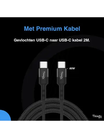 Snellader 35W USB-A & USB-C Met Kabel