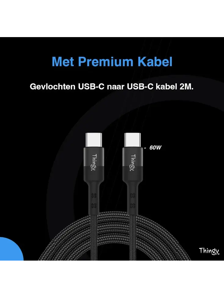 Snellader 35W USB-A & USB-C Met Kabel