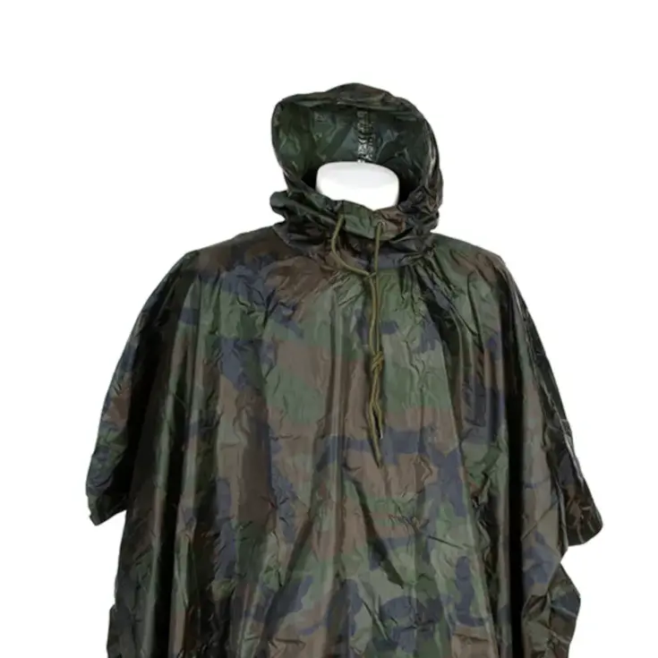 Poncho Zwaar Woodland