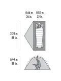 Lichte Eenpersoonstent met Veel Leefruimte