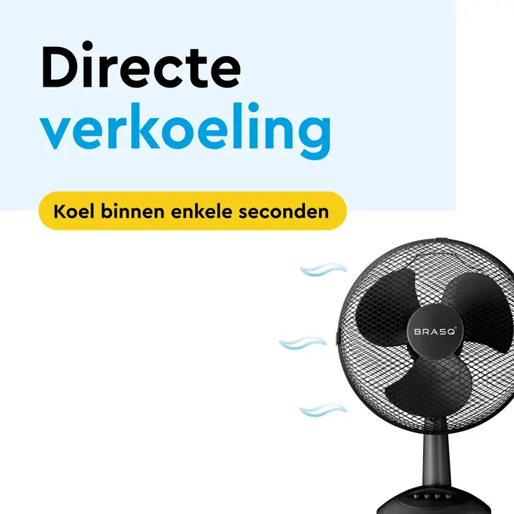 Tafelventilator 30 cm - 3 snelheden - 40 Watt