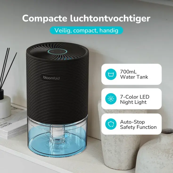 Compacte luchtontvochtiger