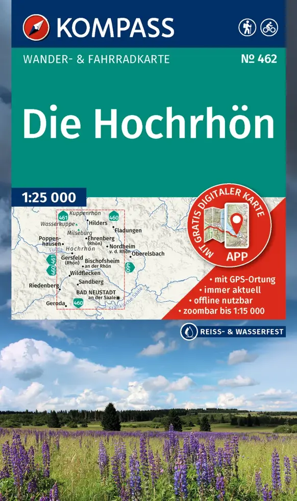 Wandelkaart WK462 Die Hochrhön