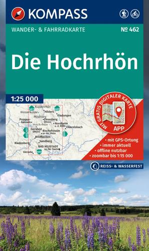 Wandelkaart WK462 Die Hochrhön
