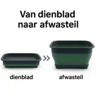 Afwasbak - 8L Groen - Opvouwbaar - Hem
