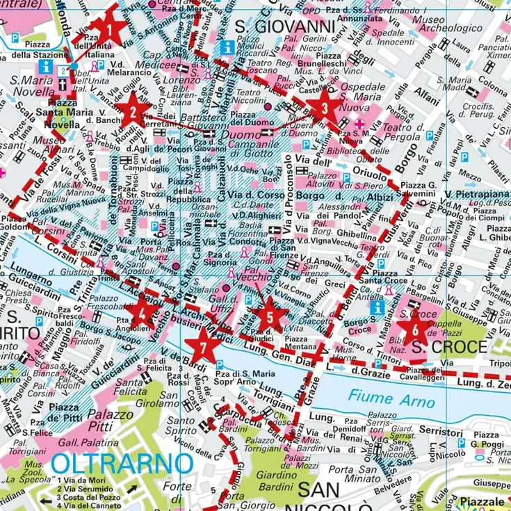 Stadsplattegrond City Map Florence 1:12.000