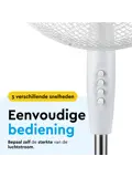 Statiefventilator 40 cm – verstelbaar – 3 standen