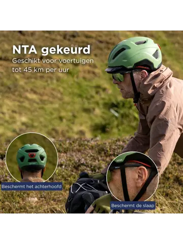 RIDER SMART fietshelm met zonneklep