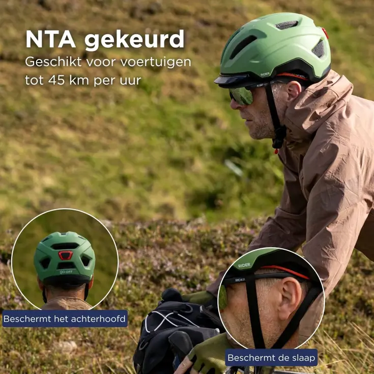 RIDER SMART fietshelm met zonneklep